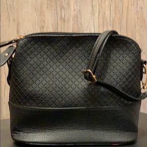 NWOT Black faux leather shoulder bag